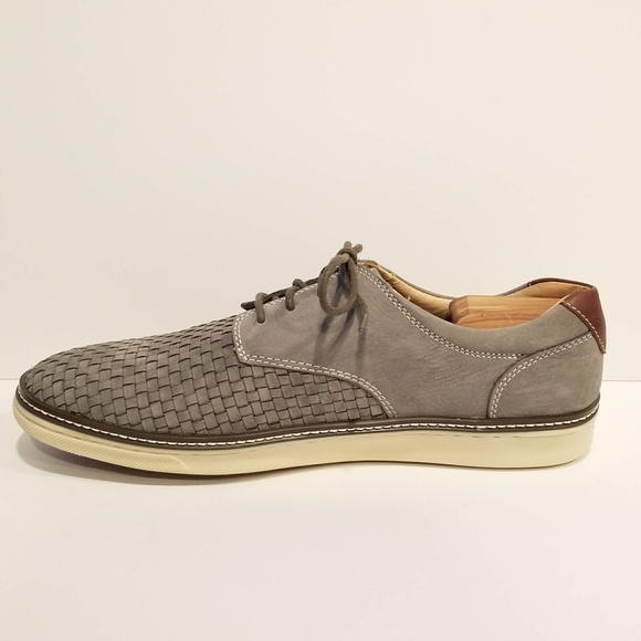JOHNSTON & MURPHY McGuffey Woven Plain Toe Oxfords Mens Shoe Size 12 Gray Nubuck main image 9